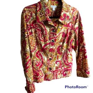 Charter Club Bold Colored Canvas Trucker Jacket/ Shacket Medium